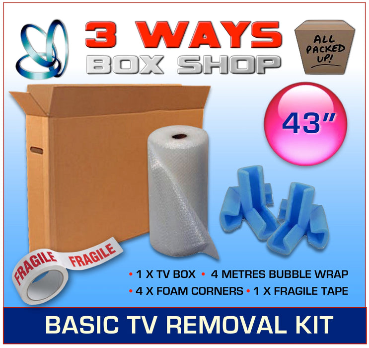 House Removal TV Plasma Picture Frame Cardboard Protection Box Kit 3 Ways Box Shop