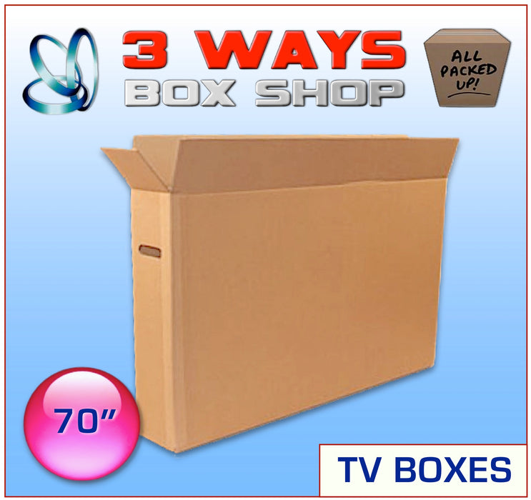 TV Monitor Cardboard Boxes - Plain Box ideal for moving Artwork, TV Screens, Computers