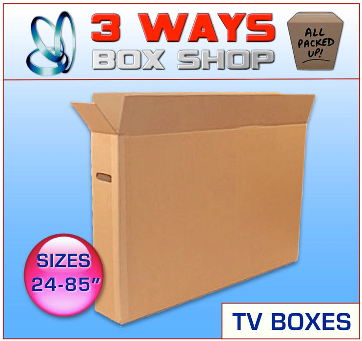 TV Monitor Cardboard Boxes - Plain Box ideal for moving Artwork, TV Screens, Computers