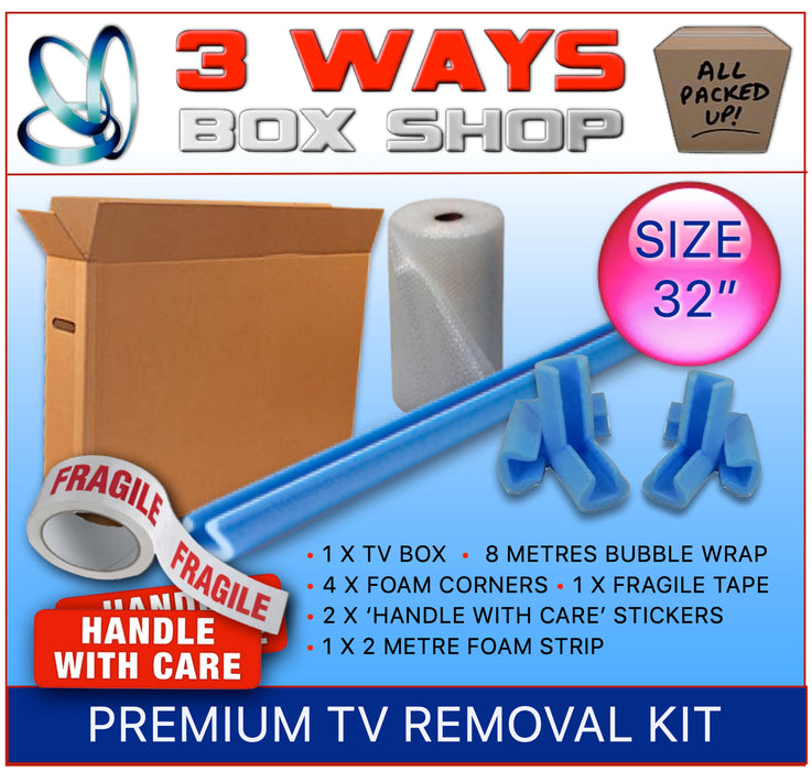 Premium TV Removal Cardboard Box Kit