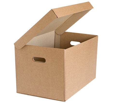 Strong Archive Boxes wth lid Peterborough storage of documents with handle holes