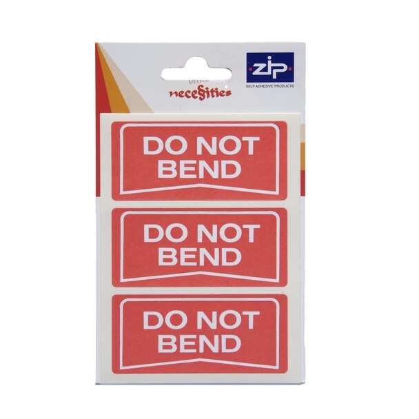 Pack of 21 Do Not Bend Labels