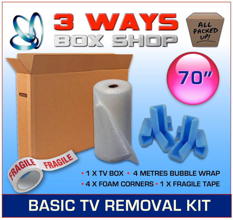 House Removal TV Plasma Picture Frame Cardboard Protection Box Kit 3 Ways Box Shop