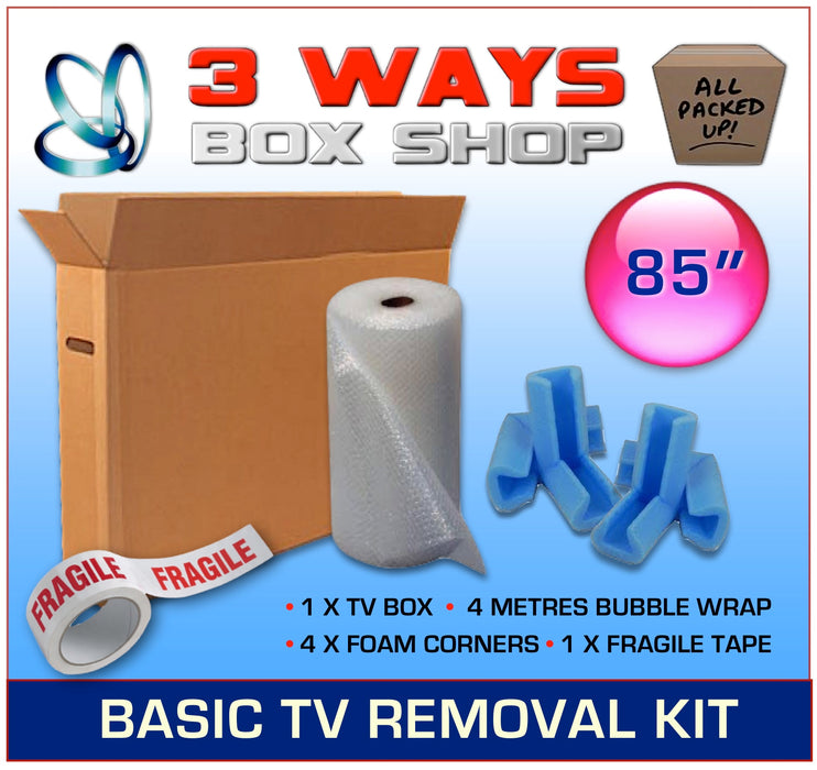 Basic TV Protection Cardboard Box Kit- Ideal for Moving House, Monitors, Servers, Artwork & more