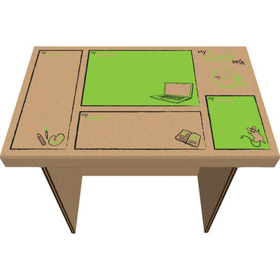My Little Desk - Cardboard Desk help Children with Lockdown Home schooling Peterborough