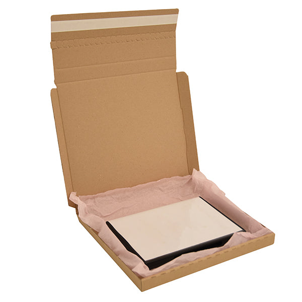 Postal Boxes - PIP - Fold & Tuck (White / Kraft Brown)