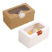 White / Brown Kraft Cupcake Muffin Box 3 Ways Box Shop Peterborough