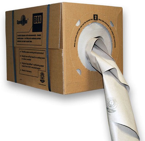 Speedman Box - Void Fill Recycled Paper - Manual Low Cost Packing Paper - Environmentally Friendly light weight packaging Protect fragile items in post 
