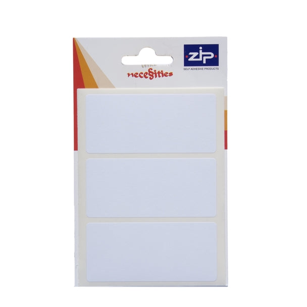 White Self Sdhesive Labels on a sheet 